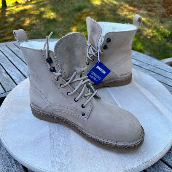 Birkenstock Bryson Shearling Boots Women’s Size 42 Mocha Suede Lined New - Picture 1 of 13